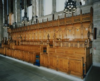 View of choir stalls.