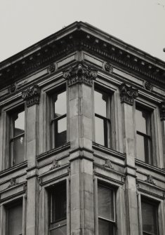 Detail of upper storey windows.