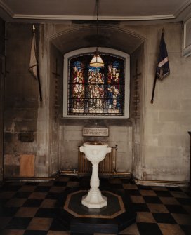 St Andrew's Church, interior
View of font in baptistry