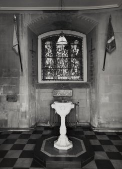 St Andrew's Church, interior
View of font in baptistry