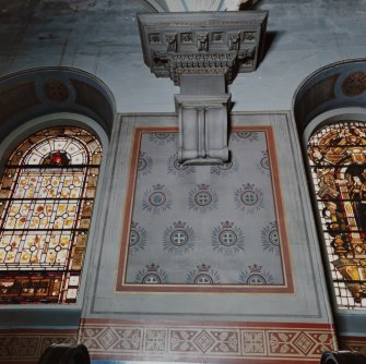 St Andrew's Church, interior
View of stencilling at balcony level