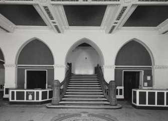 Glasgow, St Enoch Hotel, interior.
Ground floor, view of entrance lobby and stair.