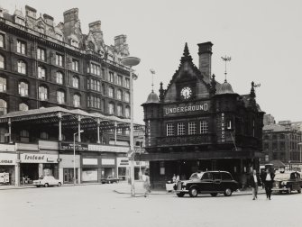 Glasgow, St Enoch Underground Station.
General view from North West.