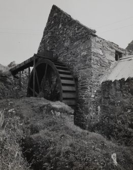 View of mill wheel from North.