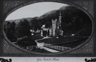 Photographic copy of a postcard showing distant view.