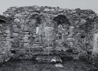 Mull, Inchkenneth, chapel, interior.
View of East gable.