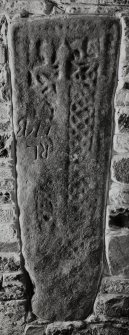 Detail of West Highland stone in porch.