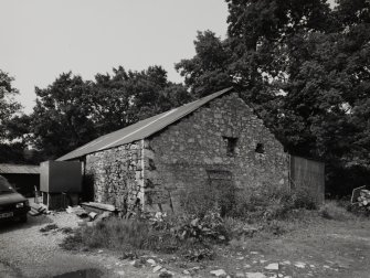 Furnace, Loch Fyne Powder Works.
View from South-West of former warehouse in village.