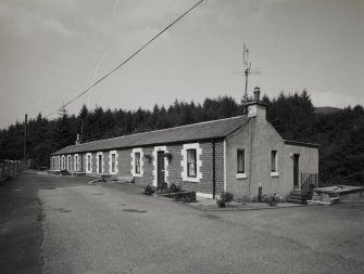 Furnace, Loch Fyne Powder Works, cottages.
General view from South-West of power mill cottages.
