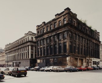 Glasgow, 17-39 Watson Street.
General view from North-East showing corner with Bell Street.