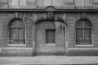 Groundfloor detail, datestone 1874.