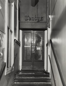 View of former entrance to Tea Rooms on first floor.