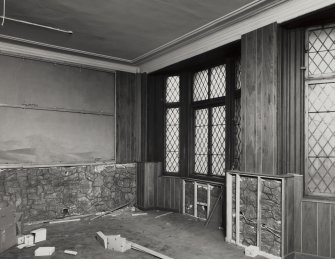 Interior.
View of former Tea Rooms, first floor, SE room, from NW.