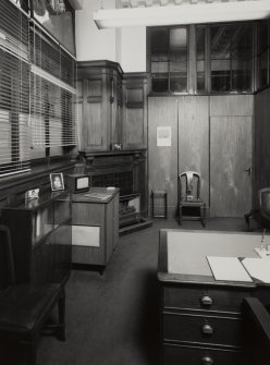 Interior.
View of ground floor banking hall and manager's office from N.