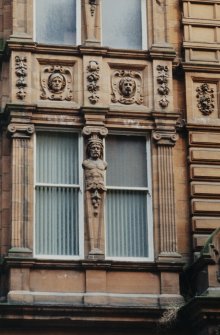 34, 36, 38 West George Street
View of caryatid and other decorative features