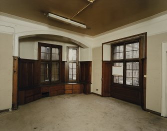 Interior.
View of first floor NE corner room from SW.