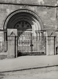 Glasgow, 9 Wester Craigs, Blackfriars Park Church.
View of central door from East.