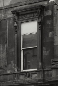 Detail of specimen window on E facade.