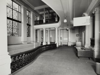 Interior.
View of first floor N staircase hall from E.