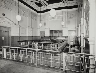Interior.
View of criminal custody court at first floor from SE.