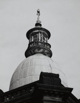 Detail of copper dome at centre of main frontage.