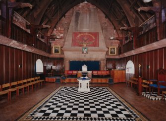 Interior.  Main hall from S.