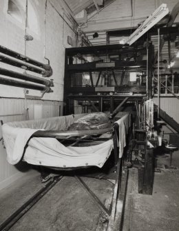 Interior.
Detail of machine used for shaping wax models.