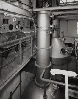 Still House: elevated view from N showing two steam-heated patent stills, the smaller spirit still being in the foreground