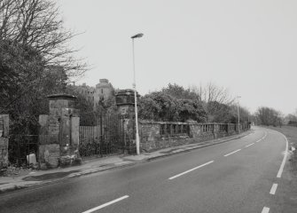 View of boundary wall and North entrance