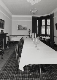 Interior. View of dining room from West