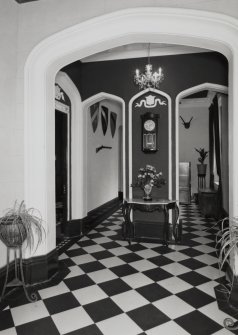 Interior. View of entrance hall from South