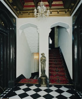 Interior. View of entrance hall from North