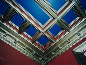 Interior. Drawing room, detail of ceiling