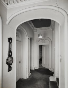 Interior.  Groundfloor, main hall from W.