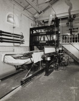 Interior.
View of machine used for shaping wax models.