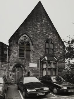 View of East gable of parsonage.