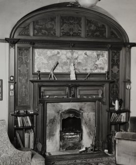 Drawing room, interior.
View of chimneypiece.
