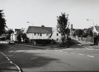 View from N including junction with Church Road.