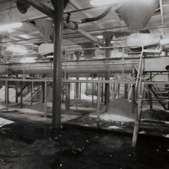 Interior view of the bottom of the Complex Silos, with the associated outlet screw-conveyor system (T&L No.: 21184/9 )
