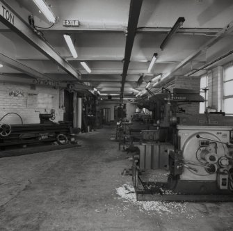 Interior view within Refinery Engineering Workshop, showing the Engineering Department Machine Shop, used for the maintenance of the refinery plant and equipment (T&L No.: 21184/5)