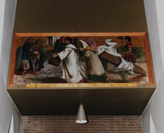 Detail of painted panel 'Jesus speaks to the daughters of Jerusalem'