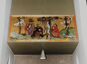 Detail of painted panel 'Jesus dies upon the Cross'