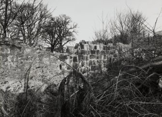 Strathleven House, Stables and Coach House.
Detail of North West wall of courtyard.