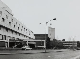 Bruce Hotel. View of entrance frontage from NNW