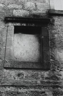 Blind Window with Latin inscription.
