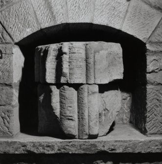 Interior.
Detail of Romanesque fragment.