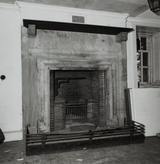 Interior.
Ground floor, view of fireplace.