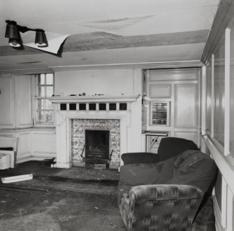 Interior.
First floor, view of panelled room.