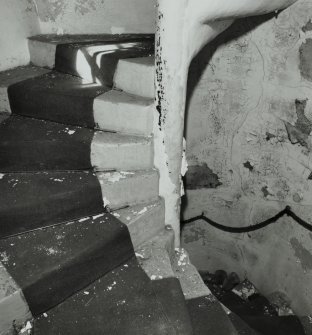 Interior.
First floor, detail of staircase.