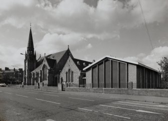 View of church house at 40 Burnbank Road to rear of church